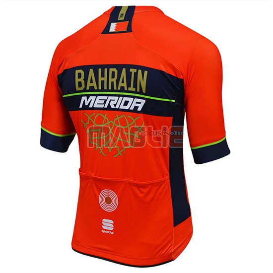 2018 Maglia Bahrain Merida Rosso